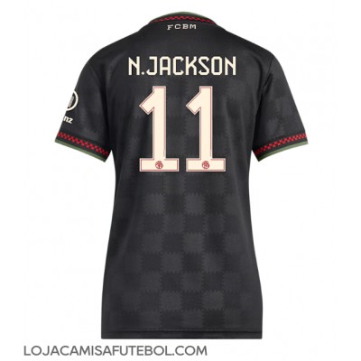 Camisa de Futebol Bayern Munich Nicolas Jackson #11 Equipamento Alternativo Mulheres 2025-26 Manga Curta Camisa de Futebol Bayern Munich Nicolas Jackson #11 Equipamento Alternativo Mulheres 2025-26 Manga Curta